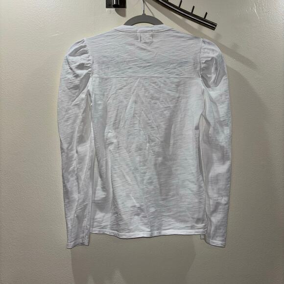 Nation LTD Juniper Femme Collarless Snap Tee Optic White, Sz XS - Picture 8 of 15